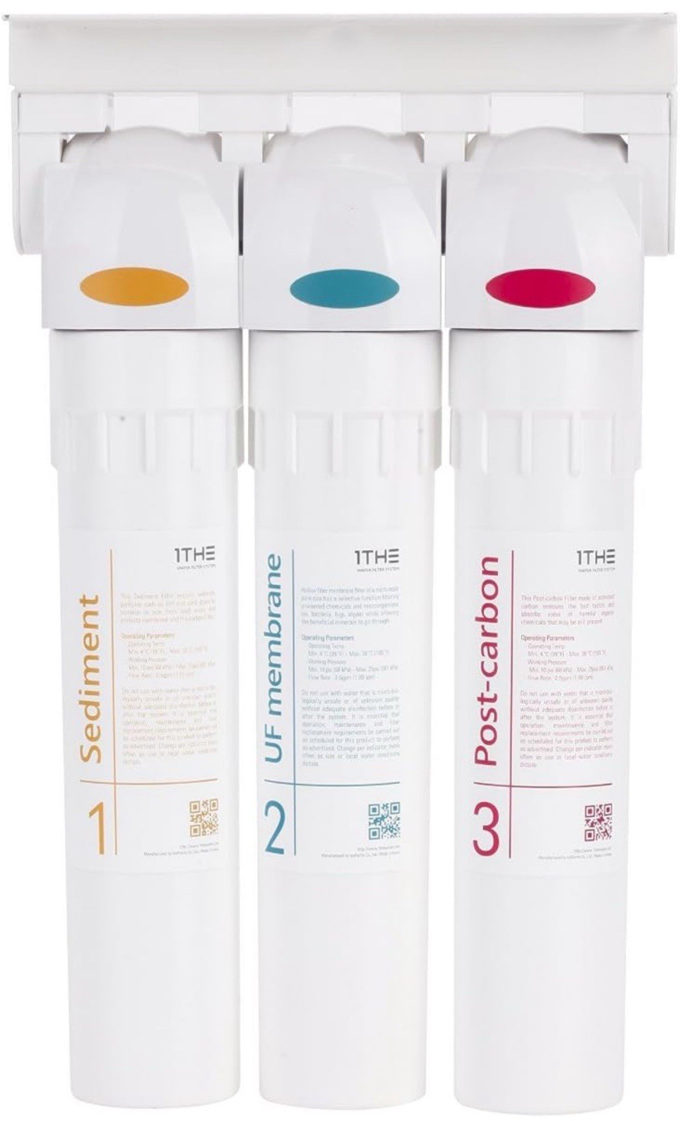 1THE H2O Under Cabinet Water Filtration System 3 Stage w/ Faucet Easy Instal