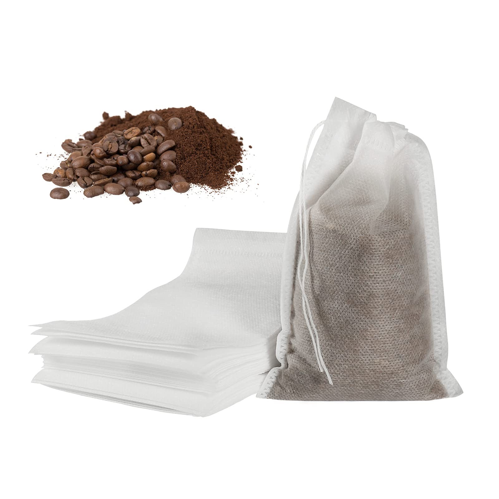 50pcs No Mess Cold Brew Bags, 4×6 inch Disposable Coffee Filter Bag