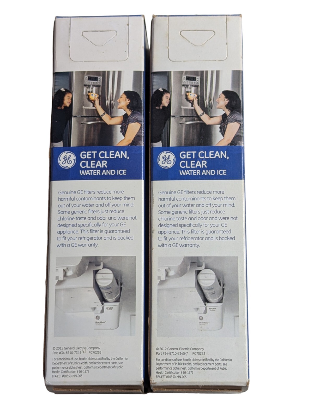 2x Genuine GE Appliances GSWF Replacement Refrigerator Water Filter Cartridges