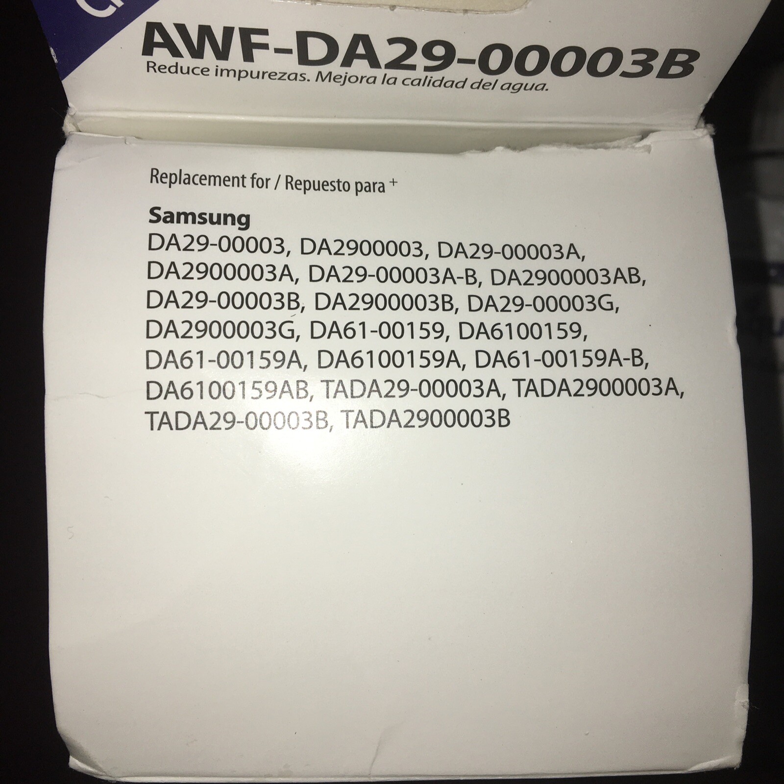1 NEW Aquarius AWF-DA29-00003B Replacement Filter For Samsung DA29-00003B