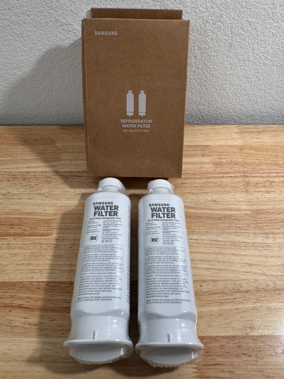 Samsung HAF-QIN/EXP 2 Pack Refrigerator Water Filter Genuine OEM