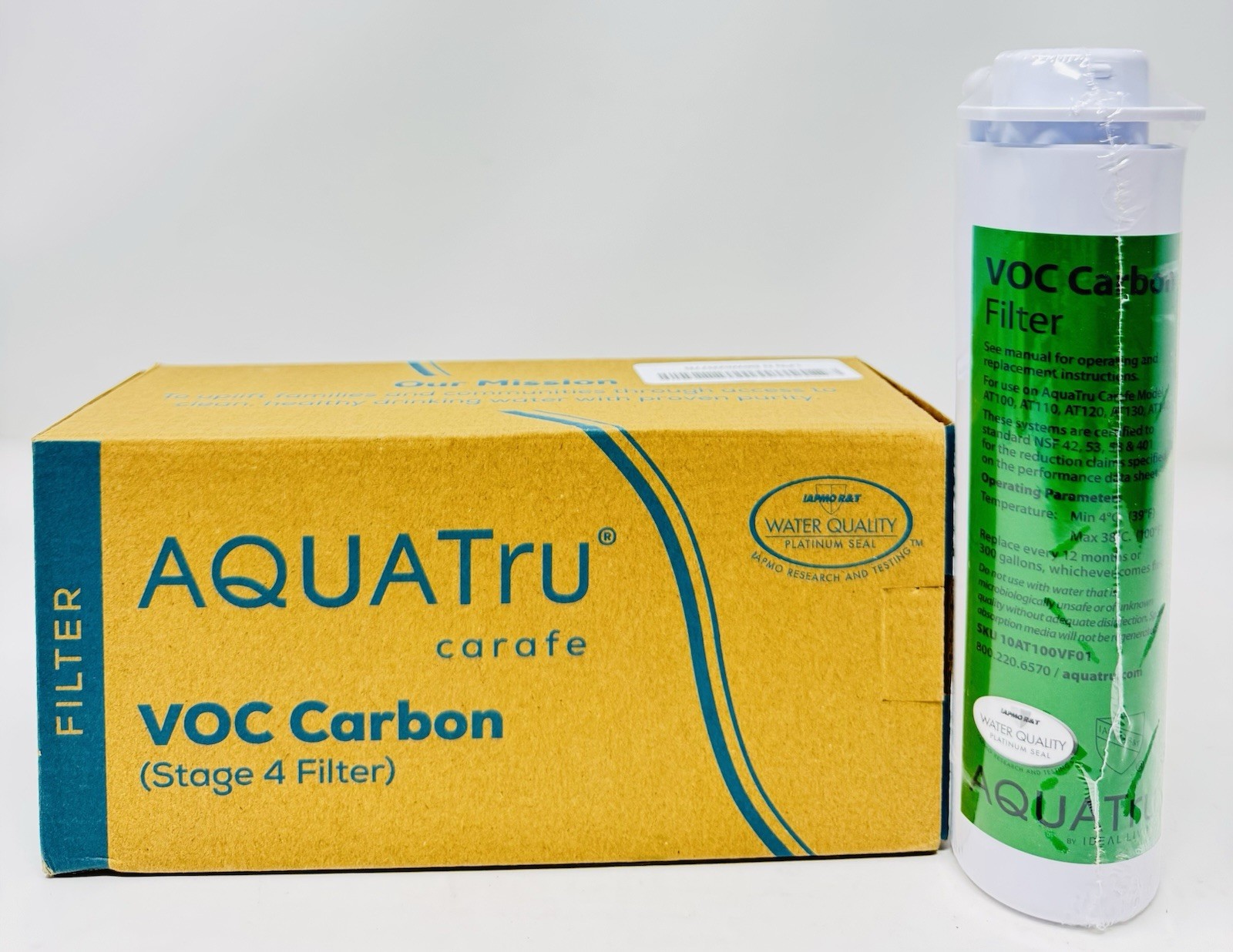 AquaTru Replacement VOC Carbon Stage 4 Filter for Carafe 10AT100VF01