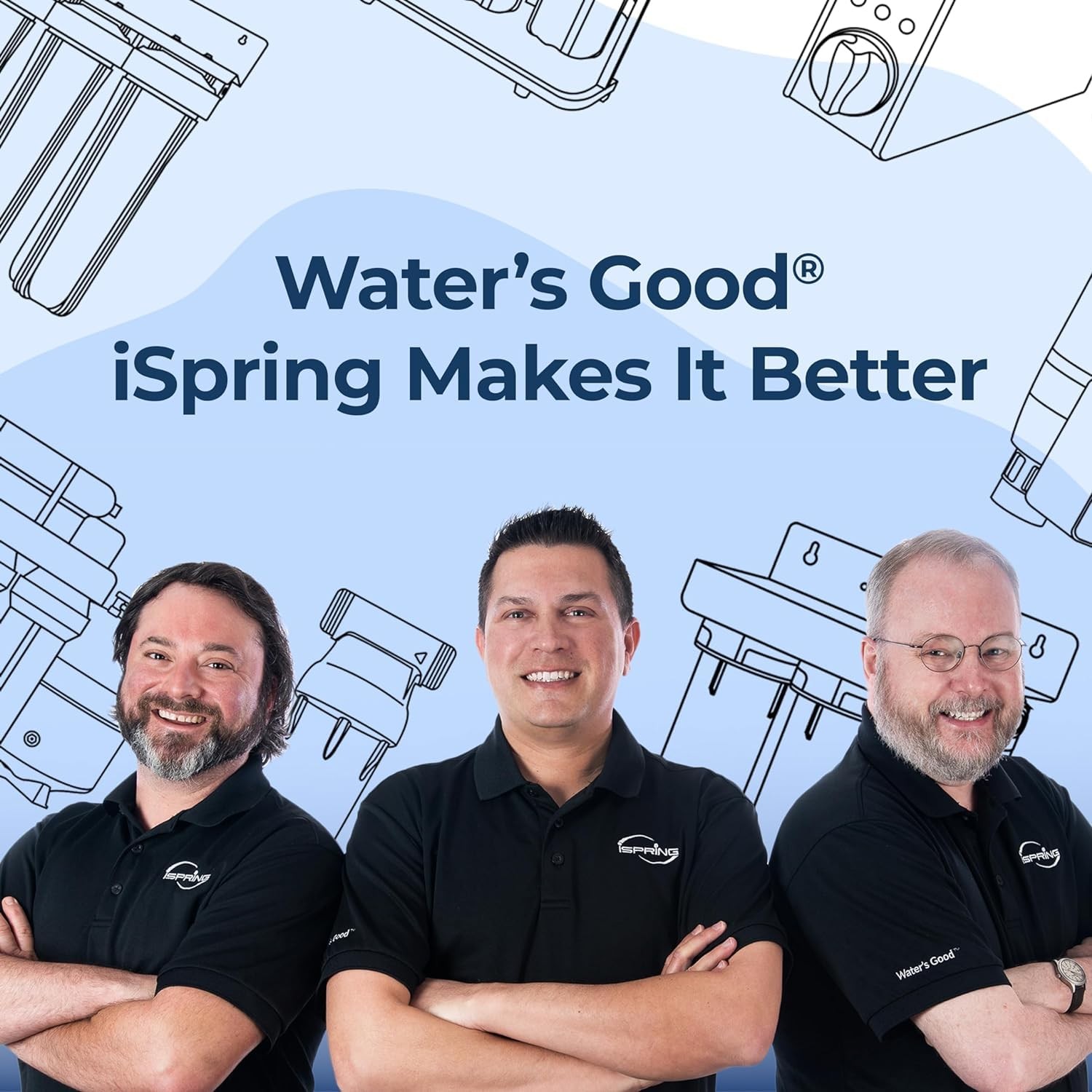 iSpring F9K NSF Certified 1 Year Reverse Osmosis Water Filter Alkaline