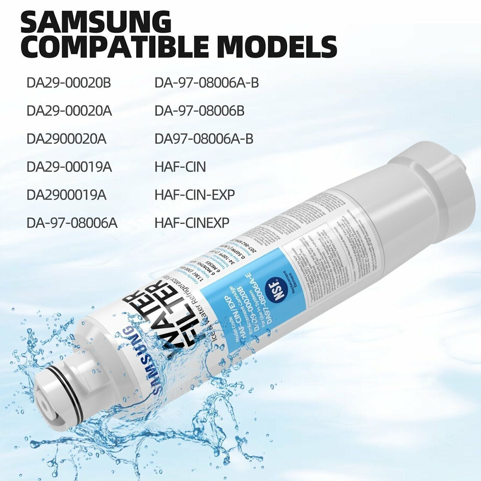 2 PACK Genuine Samsung DA29-00020B HAF-CIN/EXP-REFRIGERATOR Water Filter,USA