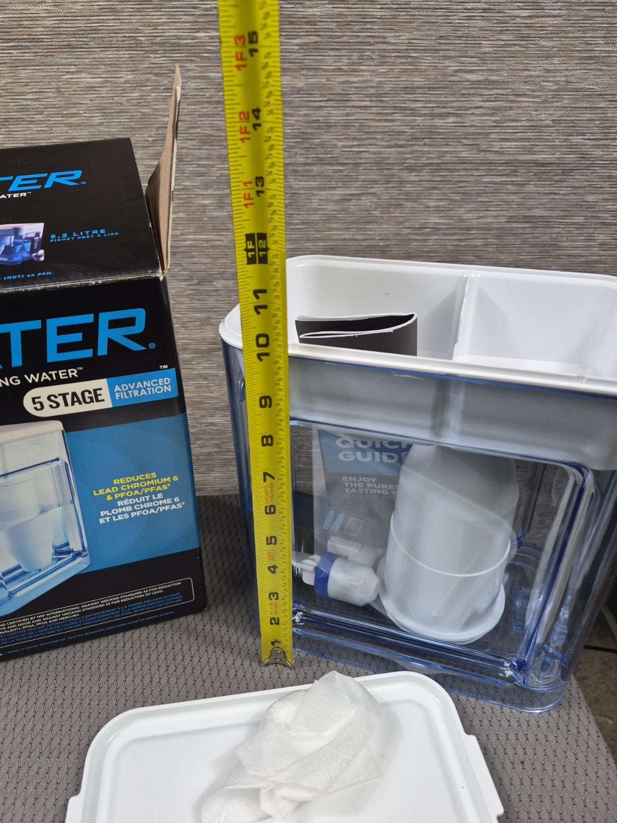 ZeroWater 22 Cup 5-Stage Water Filter Pitcher Dispenser BPA Free ZD-022-RR NEW