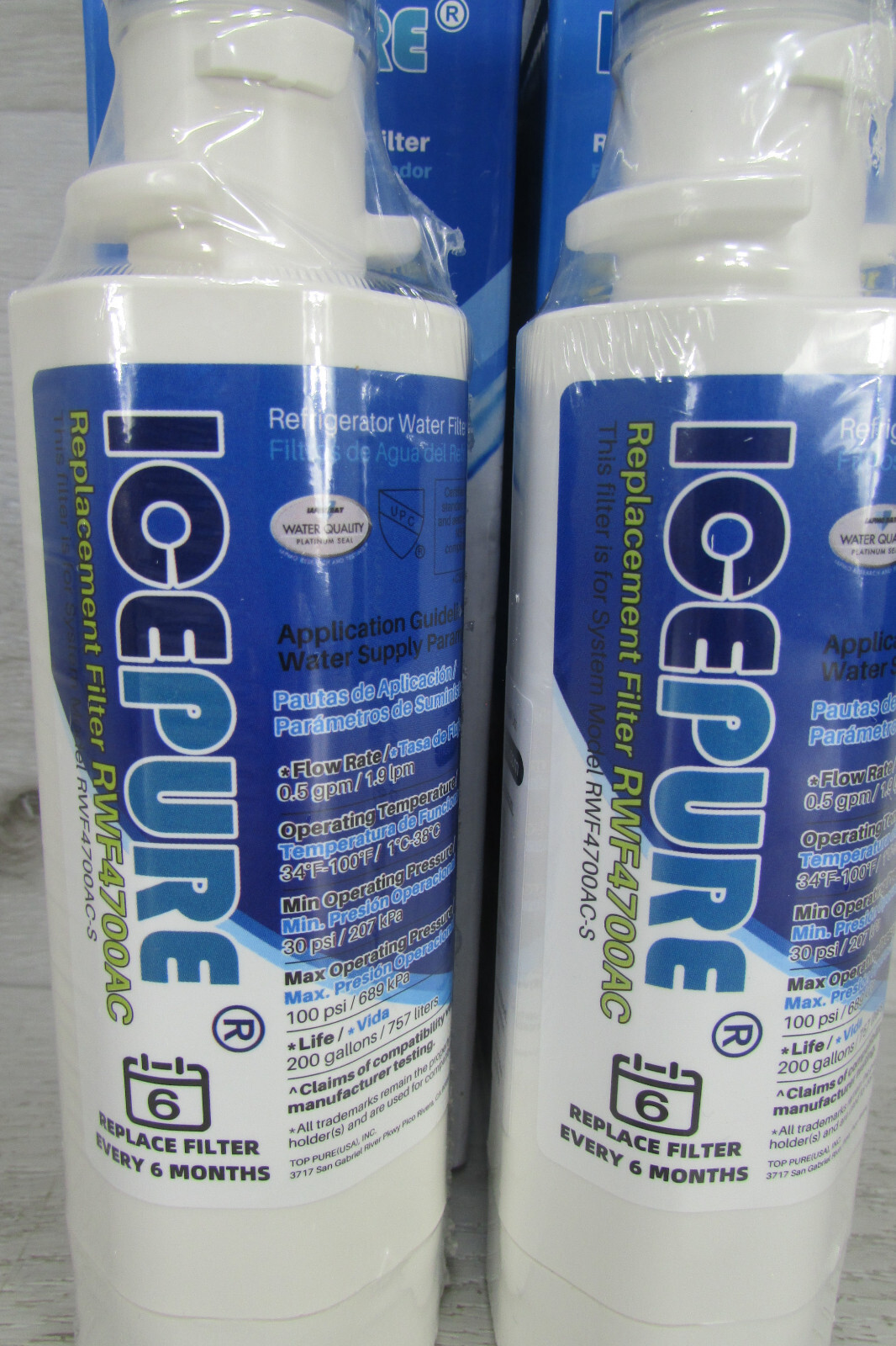 ICEPURE RWF4700AC Replacement LG LT1000P MDJ64844601 ADQ74793501 LT1000PC 2 PACK