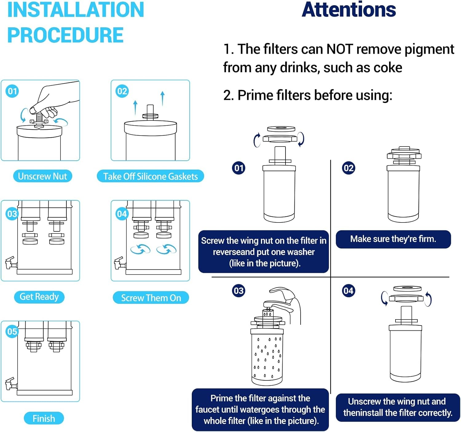 2387 Pro Water Filter Replacement for Alexapure 3 Stage 2 Pack