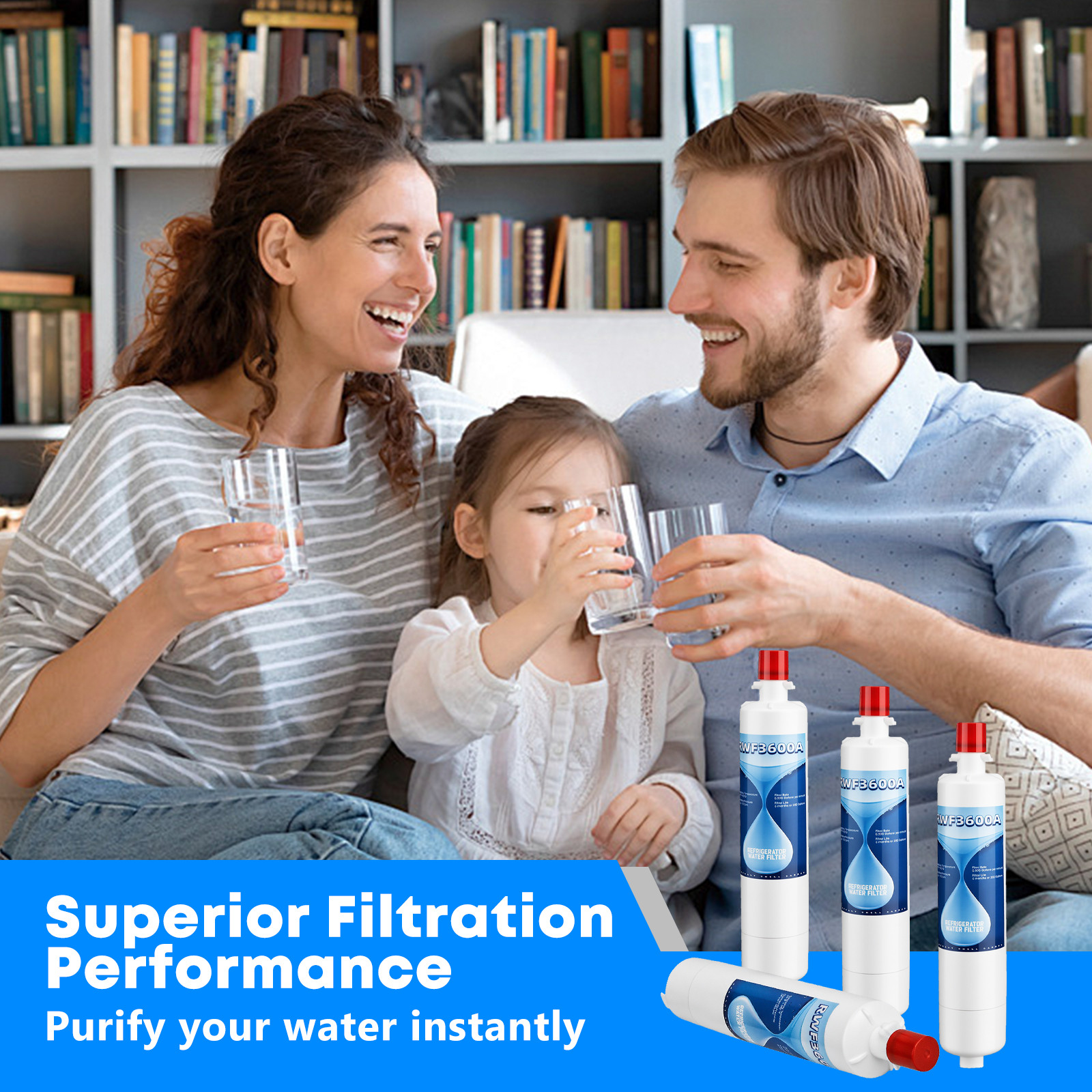8 Pack Refrigerator Water Filter Replacement for GE RPWF WF277 RWF3600A