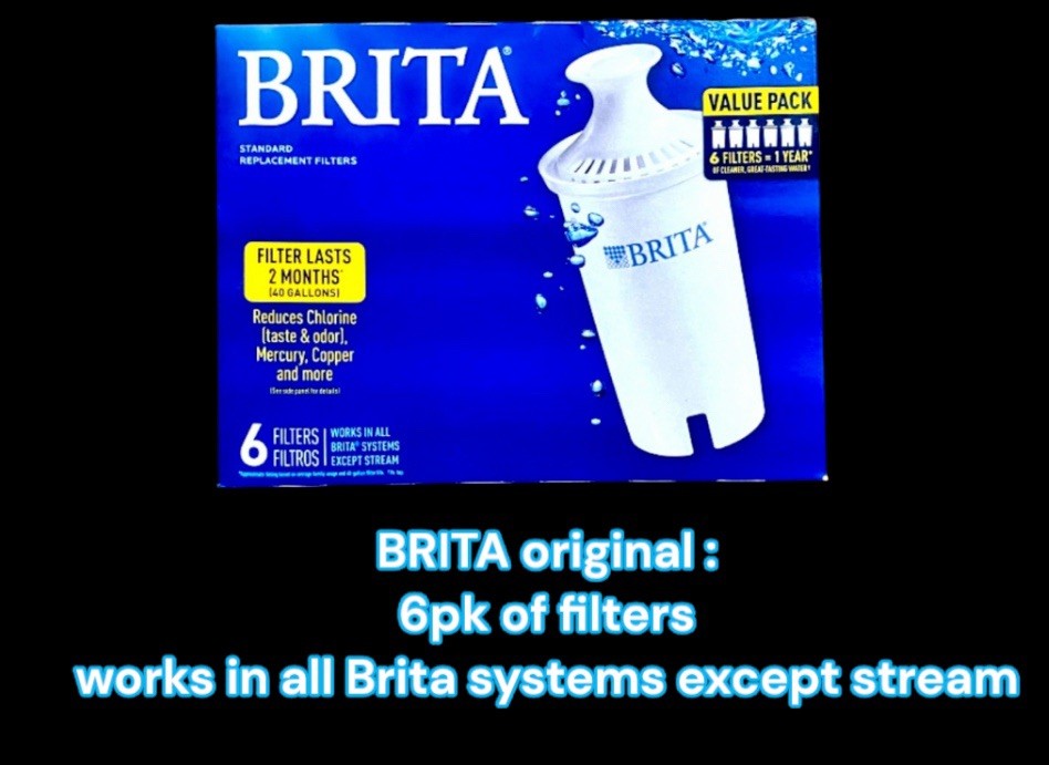 BRITA water Filter 6 Cup Pitcher W 1 Filter and 6 Extra Filters BUNDLE DEAL