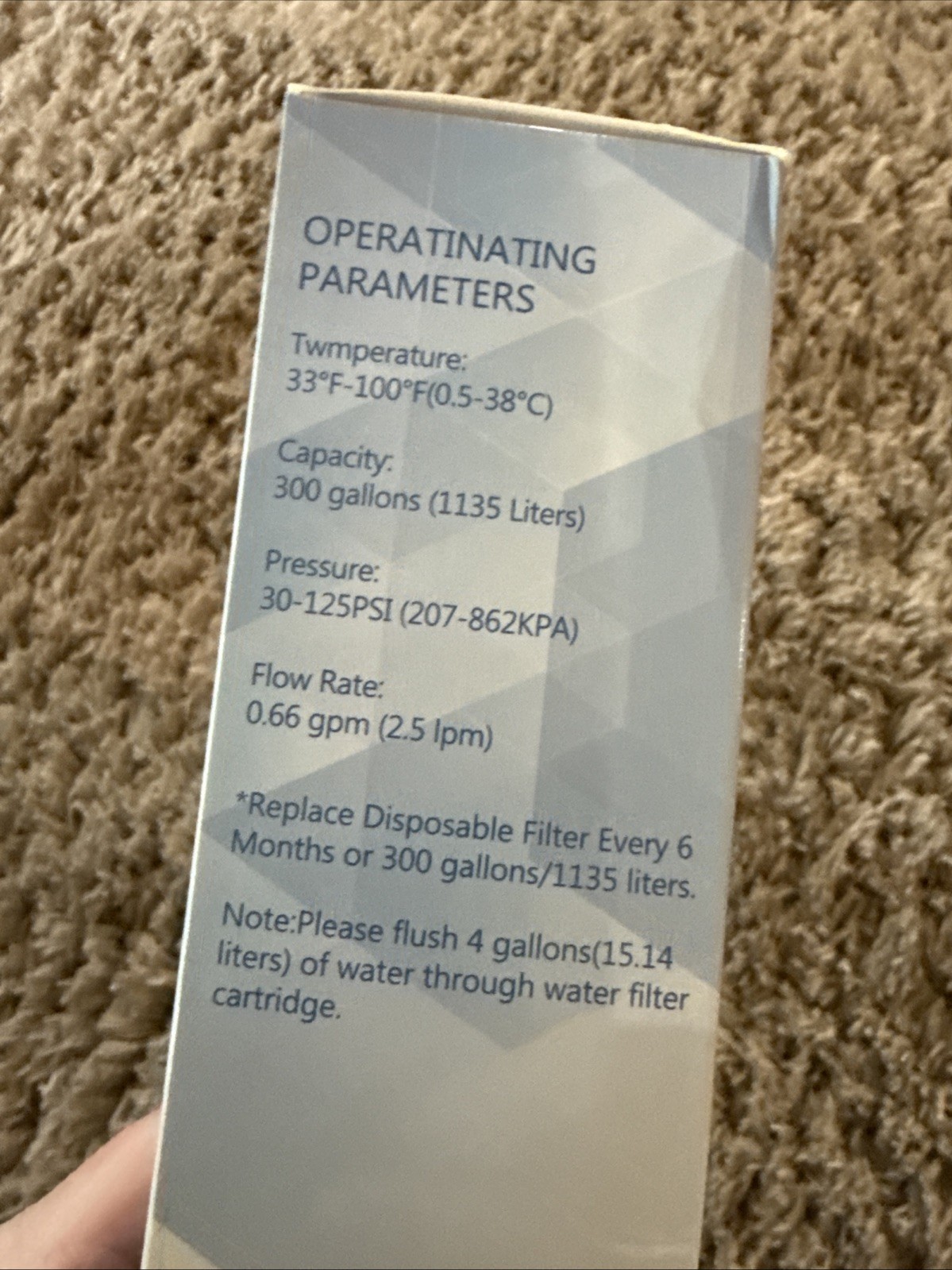 Waten H20 4396841 *4396710 Water Replacement Filter 3 EDR3RXD1 Brand New Sealed