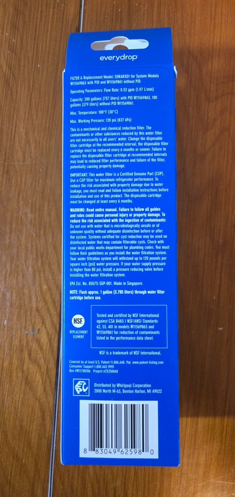 2 Everydrop Refrigerator Water Filters A (EDRARXD1) – New in Sealed Box