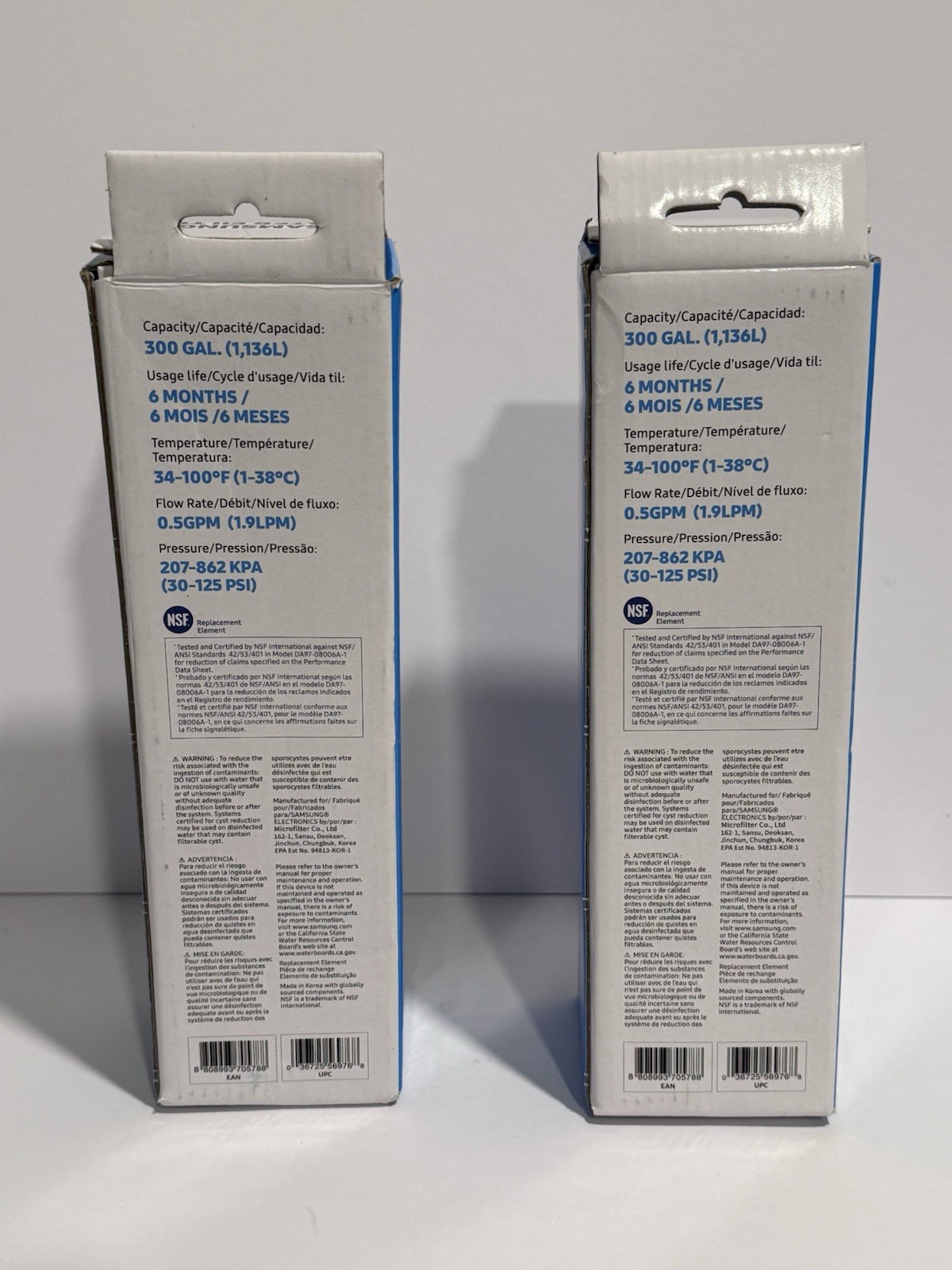 Samsung Water Filter Lot Of 2 Cartridge DA29-00020B