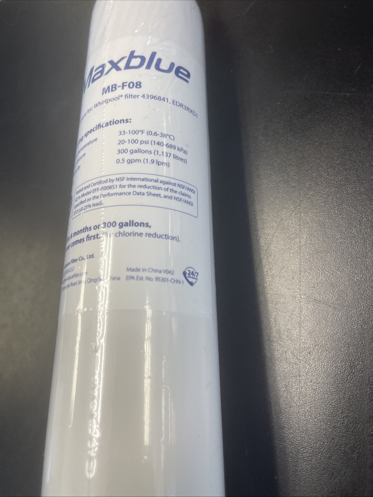 Maxblue MB-F08 Refrigerator Filter, Replacement Filter