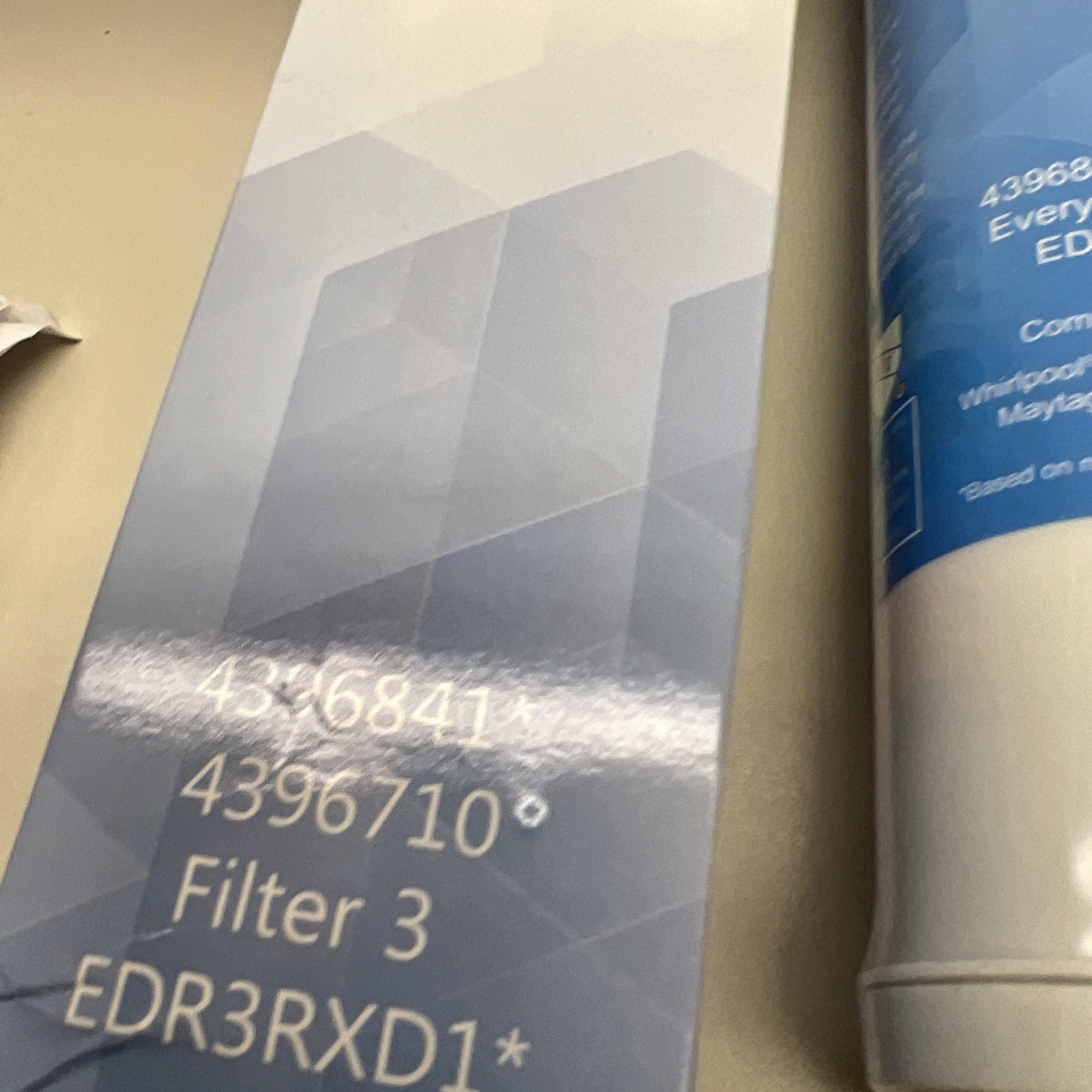 Waten H20 4396841 *4396710 Water Replacement Filter 3 EDR3RXD1 Brand New