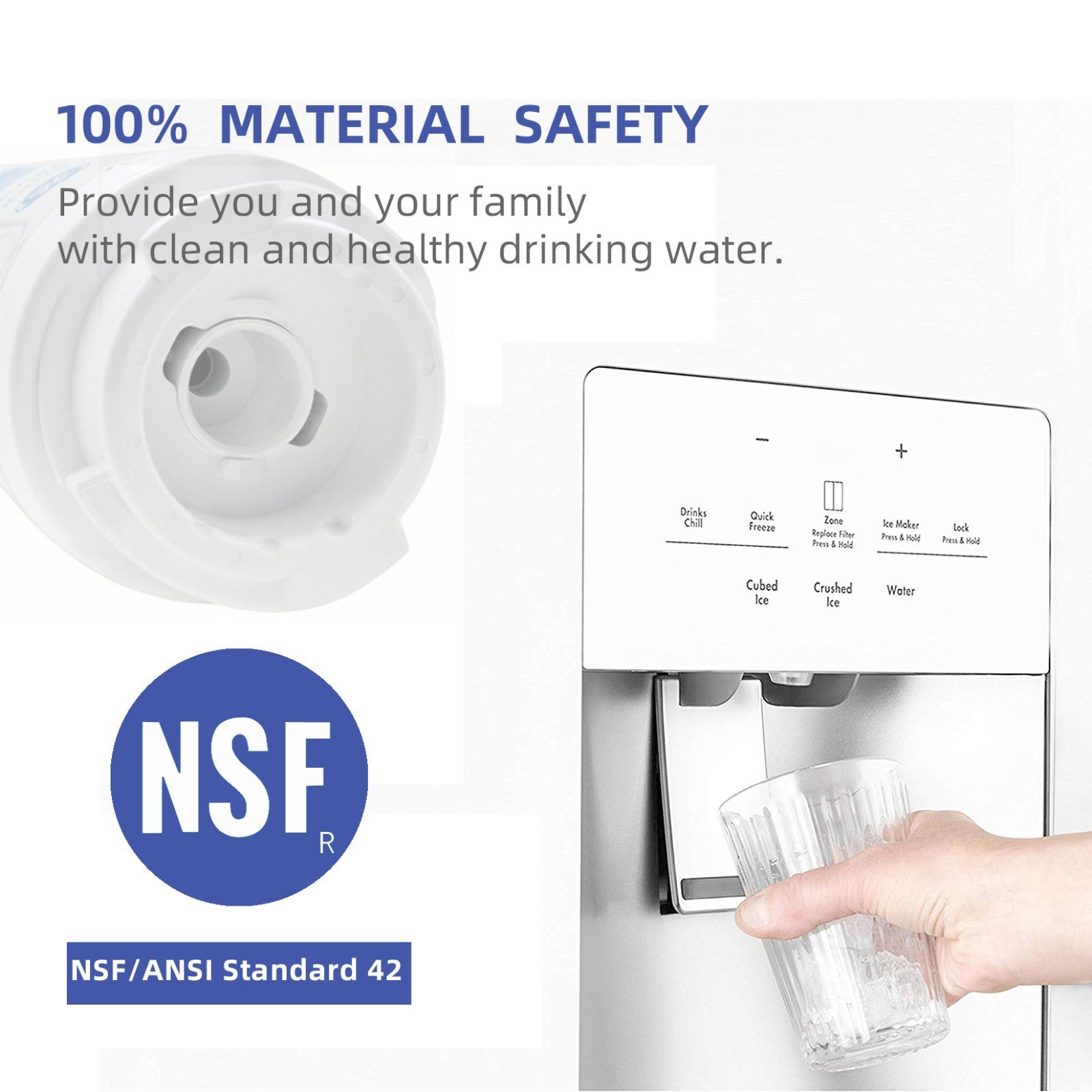 GE MSWF refrigerator water filter replacement SmartWater filter new – 3PACK