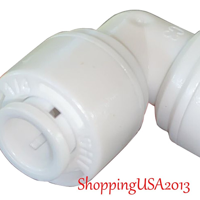 50Pcs 1/4″-1/4″ Quick Connect Elbow Fittings Connector Push In Water Filter