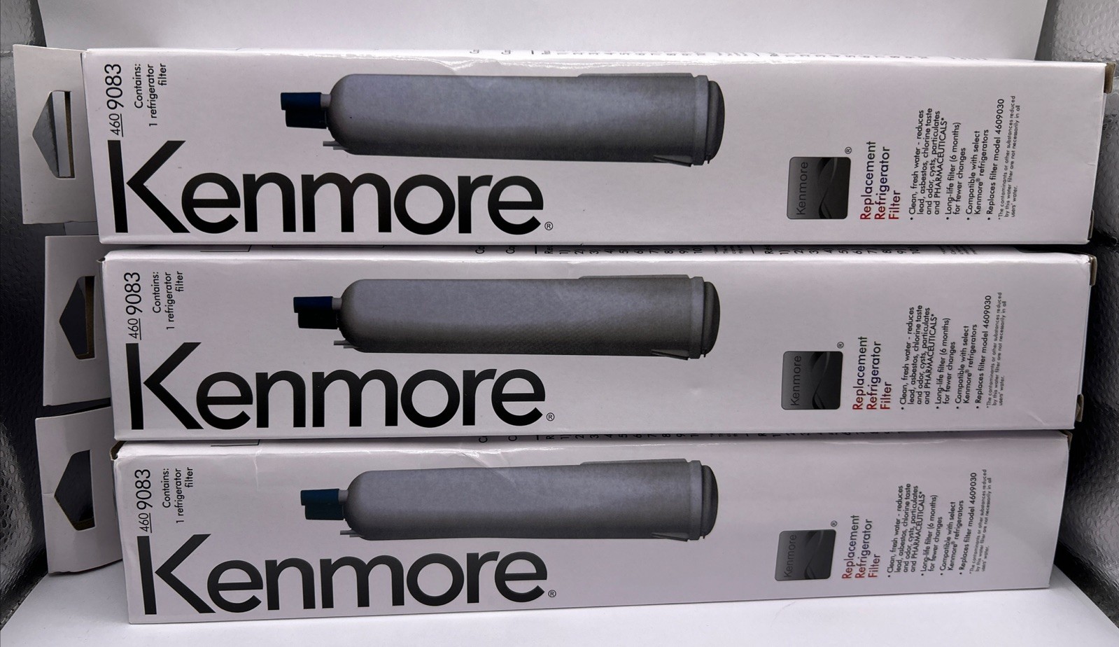 3 Pack Fit Kenmore 469083 9083 Refrigerator Water Filter 460-9083 OEM Orginal