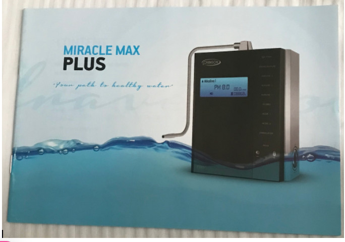 NEW Chanson Miracle MAX Plus, Black Counter Top Water Ionizer Mineral Filtration