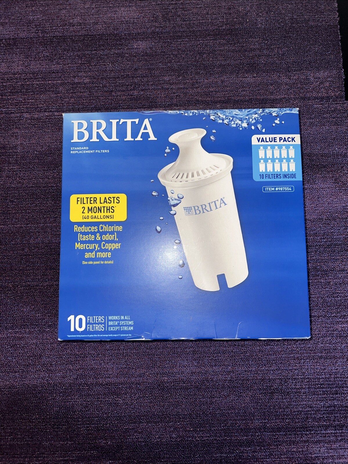 Brita Replacement Filters 10 Pack 987554 New – Free Shipping