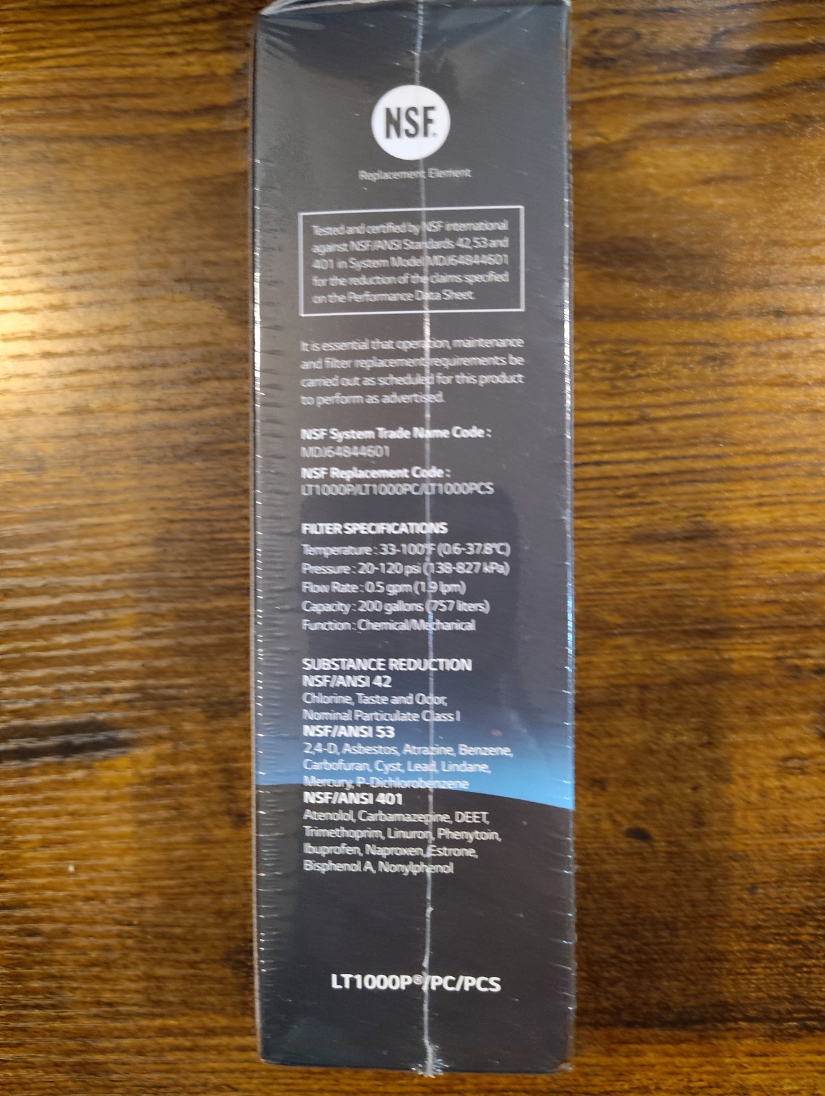 LG Water Filter Replacement Cartridge, LT1000P/PC/PCS, NSF Certified
