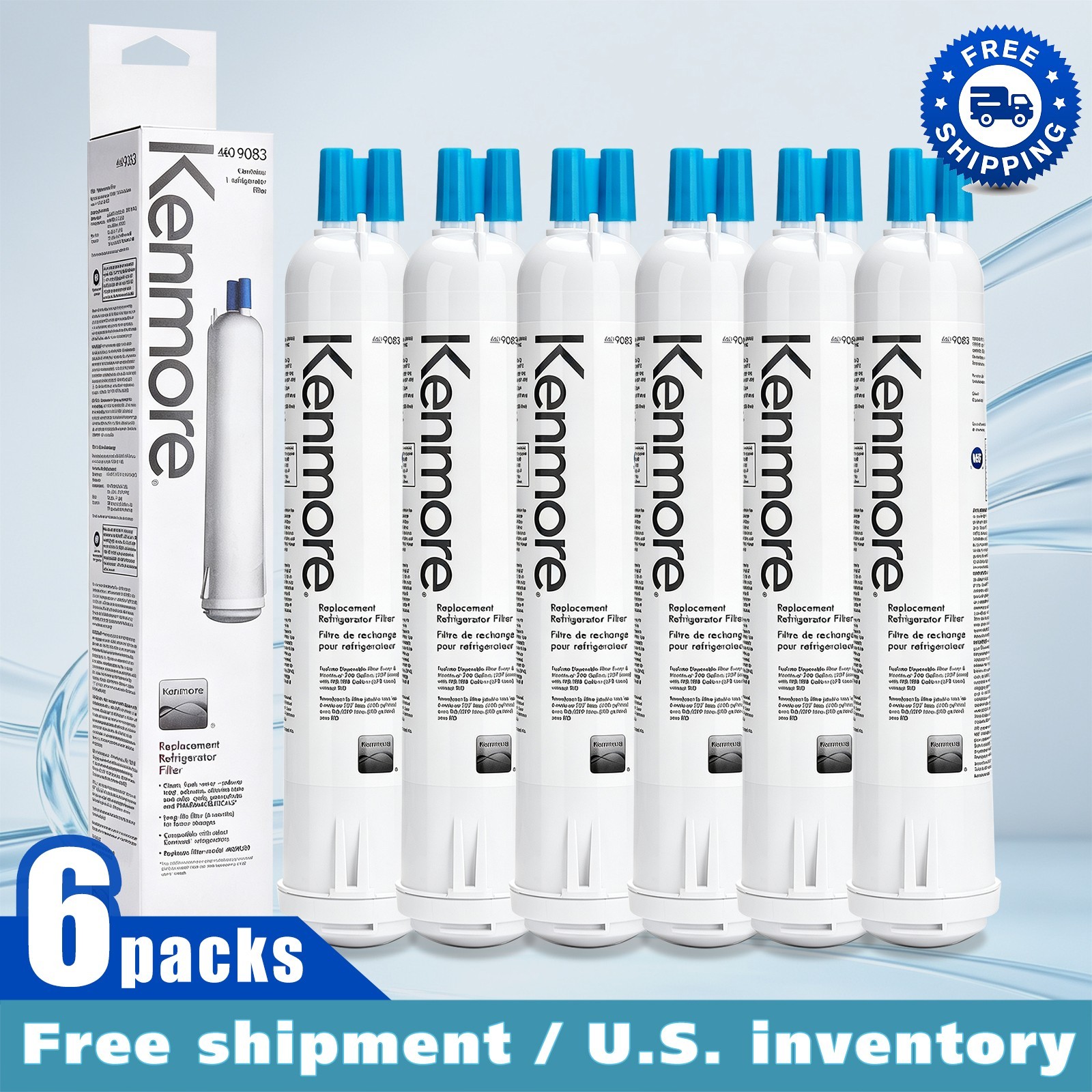 Kenmore 9083 469083 9020 Replacement Refrigerator Cartridge Water Filter 6 Packs