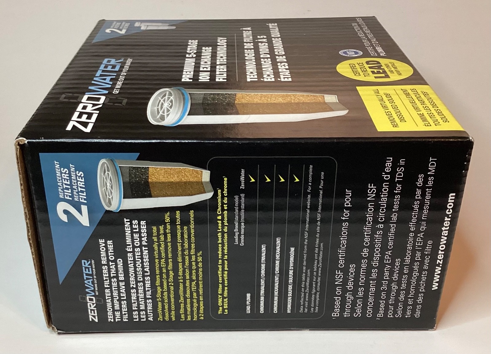 NOB ZEROWATER PREMIUM 5-STAGE ION EXCHANGE FILTER TECHNOLOGY 2-PACK SEALED
