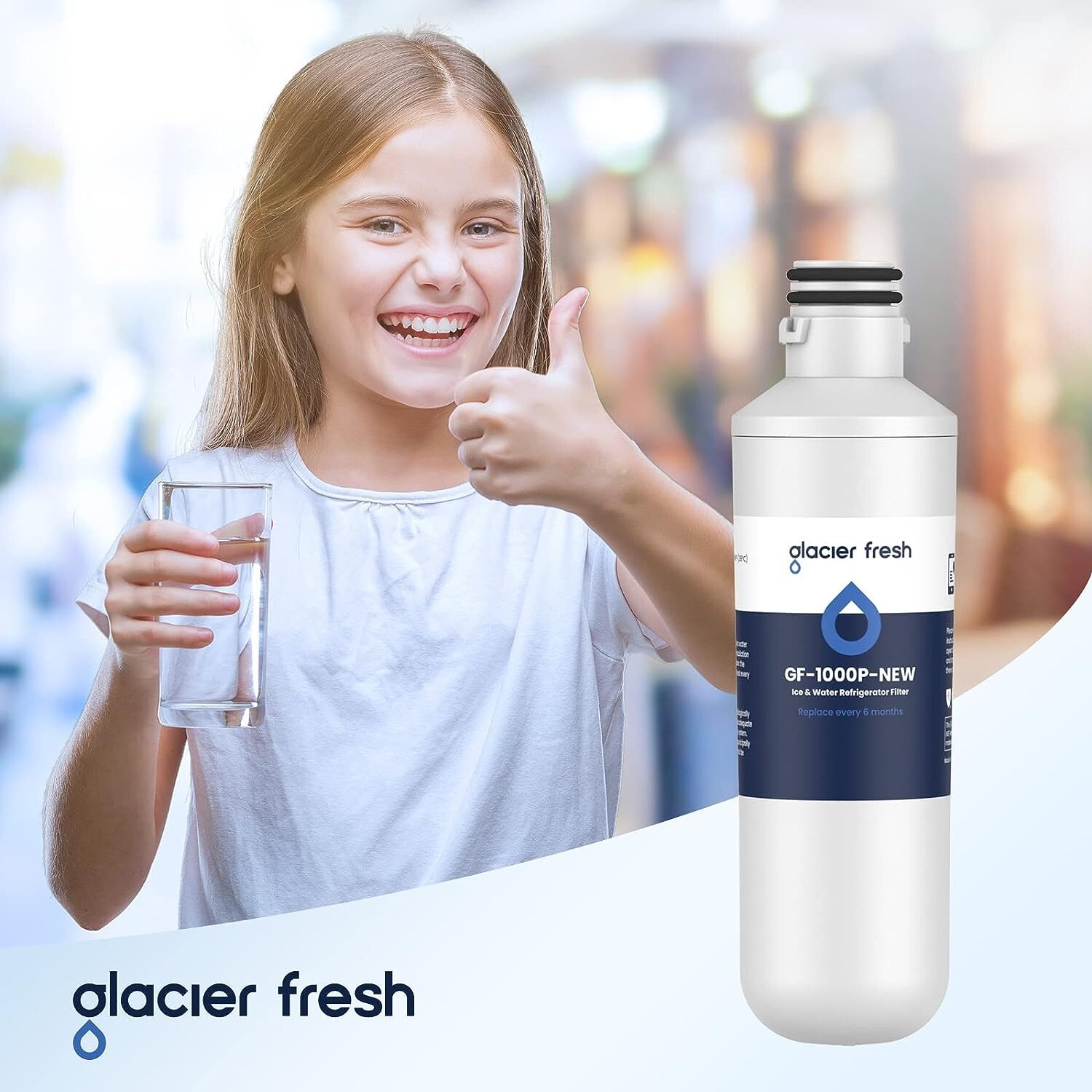 3 Pack GLACIER FRESH LT1000PC Replacement Water Filter w/3 PCS LT120F Air Filter