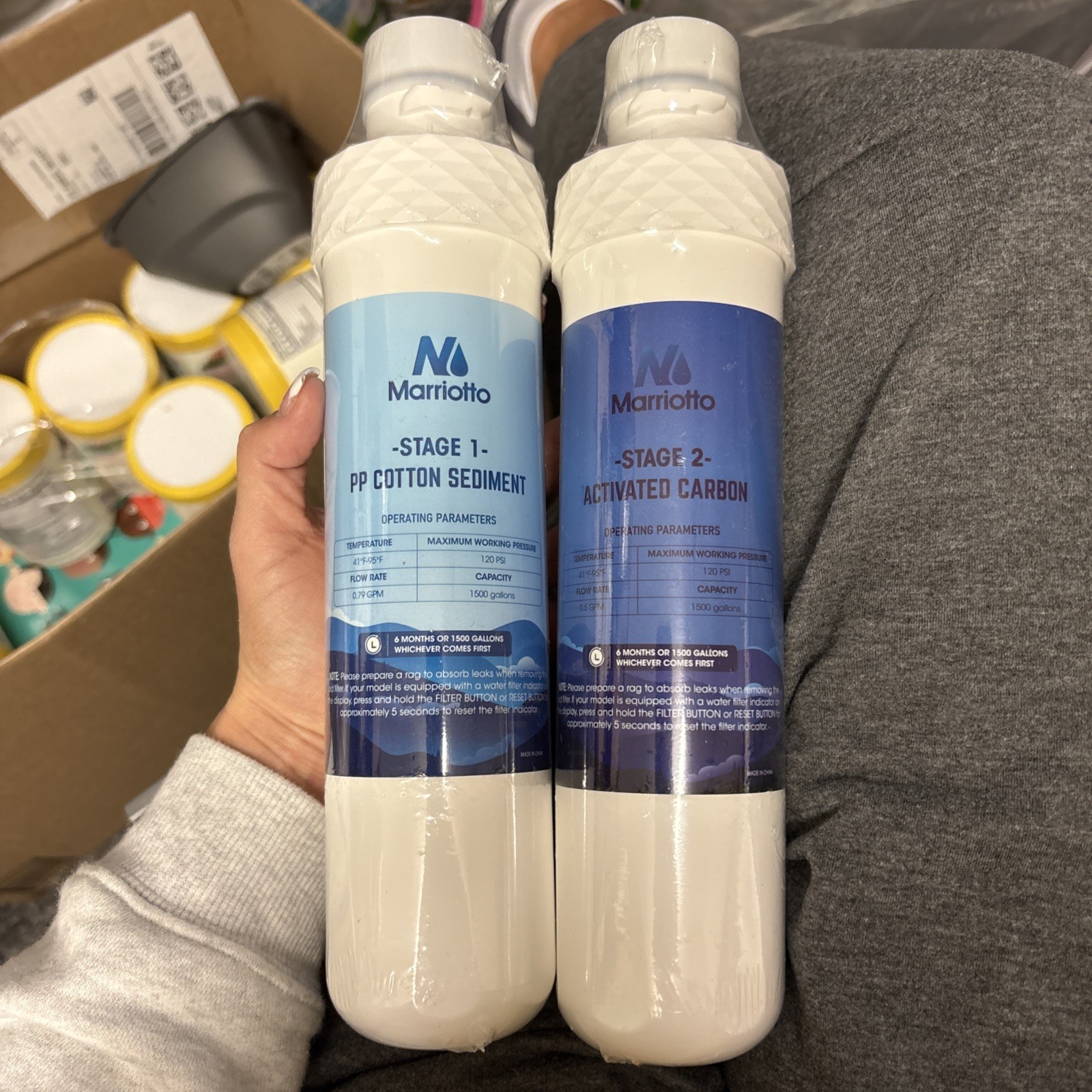 Marriotto Stage 1&2 PP cotton sediment&Activated Carbon Filter