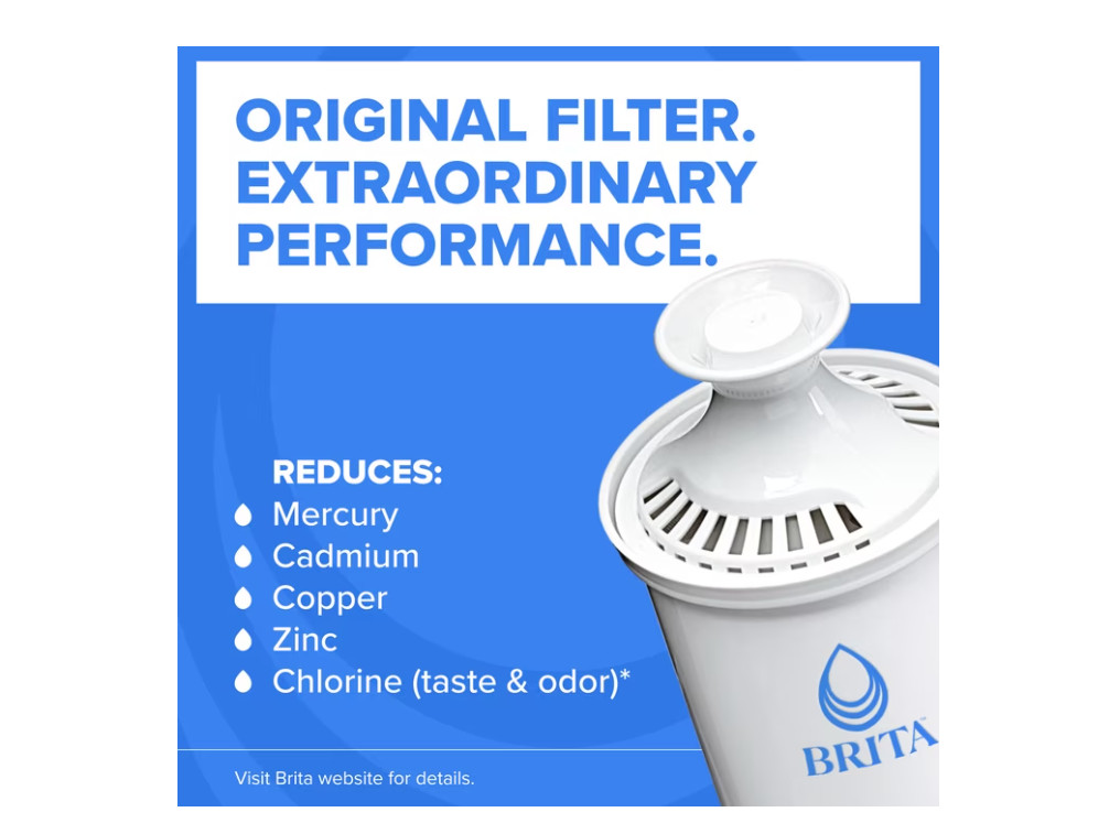 Brita 27-Cup Extra Large Plastic Water Filtration Dispenser, Black, Brita Filter