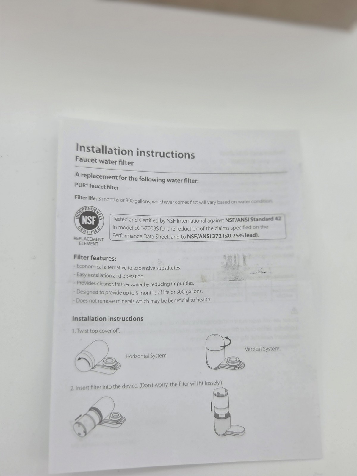 Waterdrop NSF42 PUR Water Replacement Filters 4pk PUR RF -9999 a16