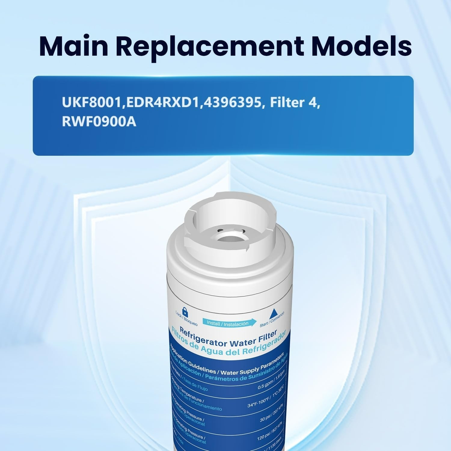 GOLDEN ICEPURE RWF0900A Replacement for MAYTAG UKF8001, KRFC300ESS01, 46-9006,4P