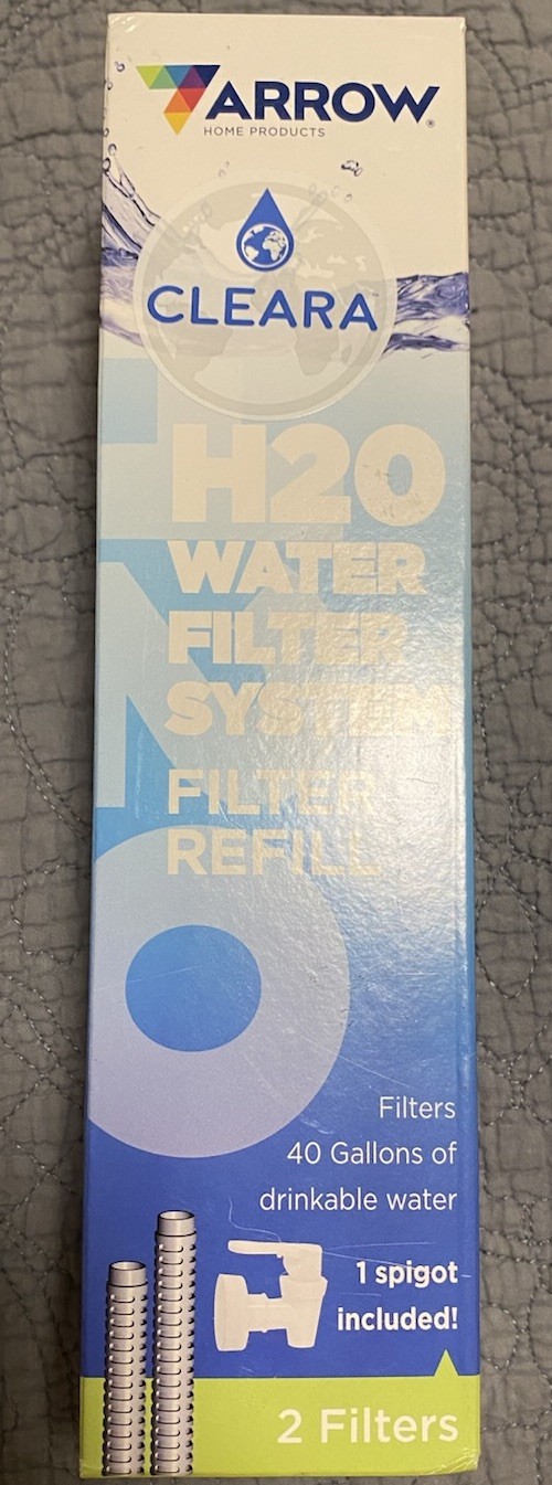 Arrow ClearA H2O Water Filter System Refill 2 Pack + Spigot | 40 Gallon Capacity