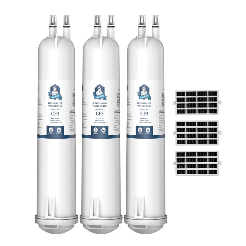 3 Pck Fridge Filter 4396841, 4396710, Filter 3, EDR3RXD1