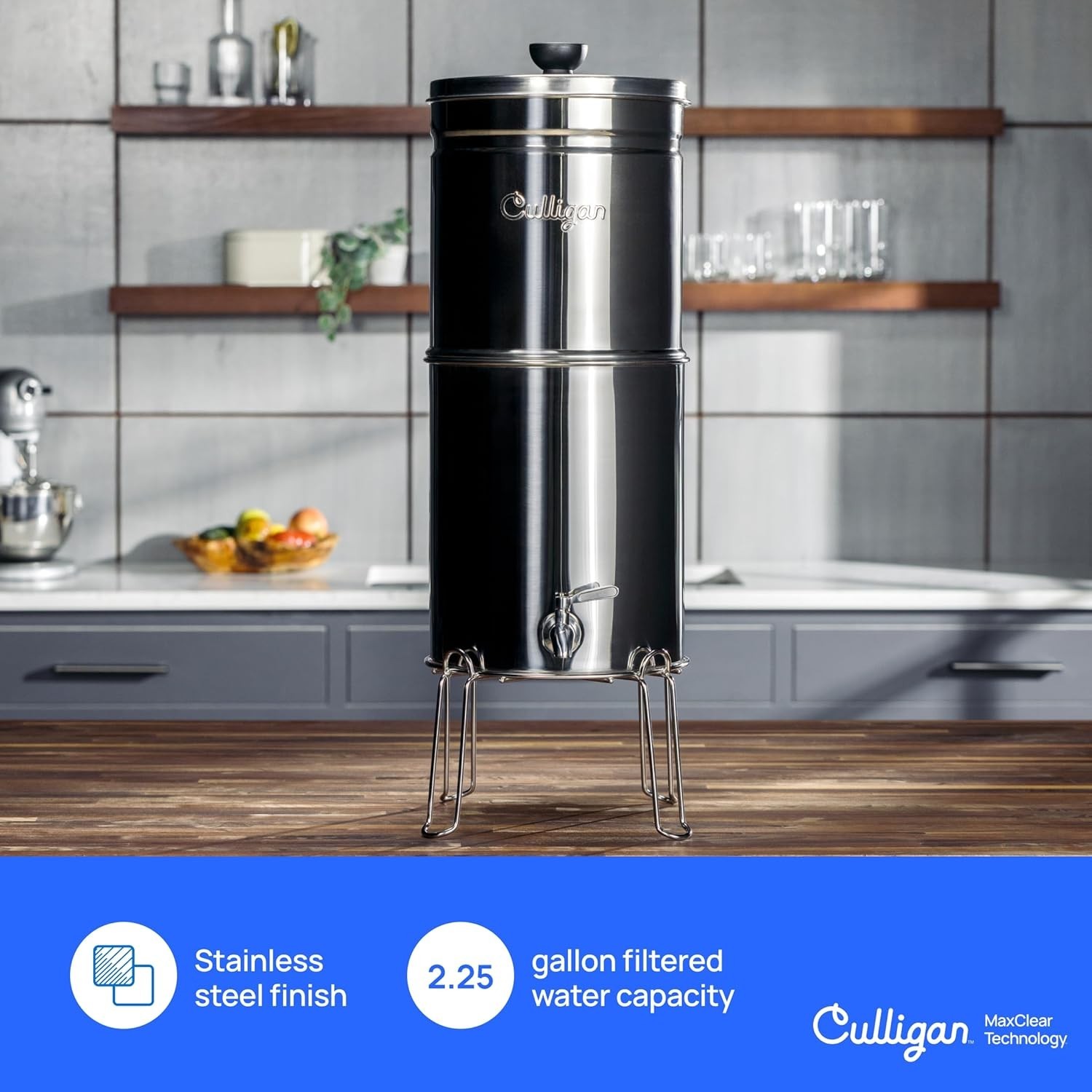 Culligan MaxClear Technology 2.25 Gallon Gravity Water Filter System + 2 Filters
