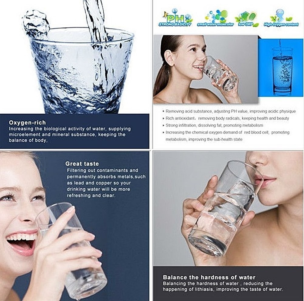 3 Pack Drop In Brita Style Alkaline Water Filter Replacement 7 Stage Mineral …