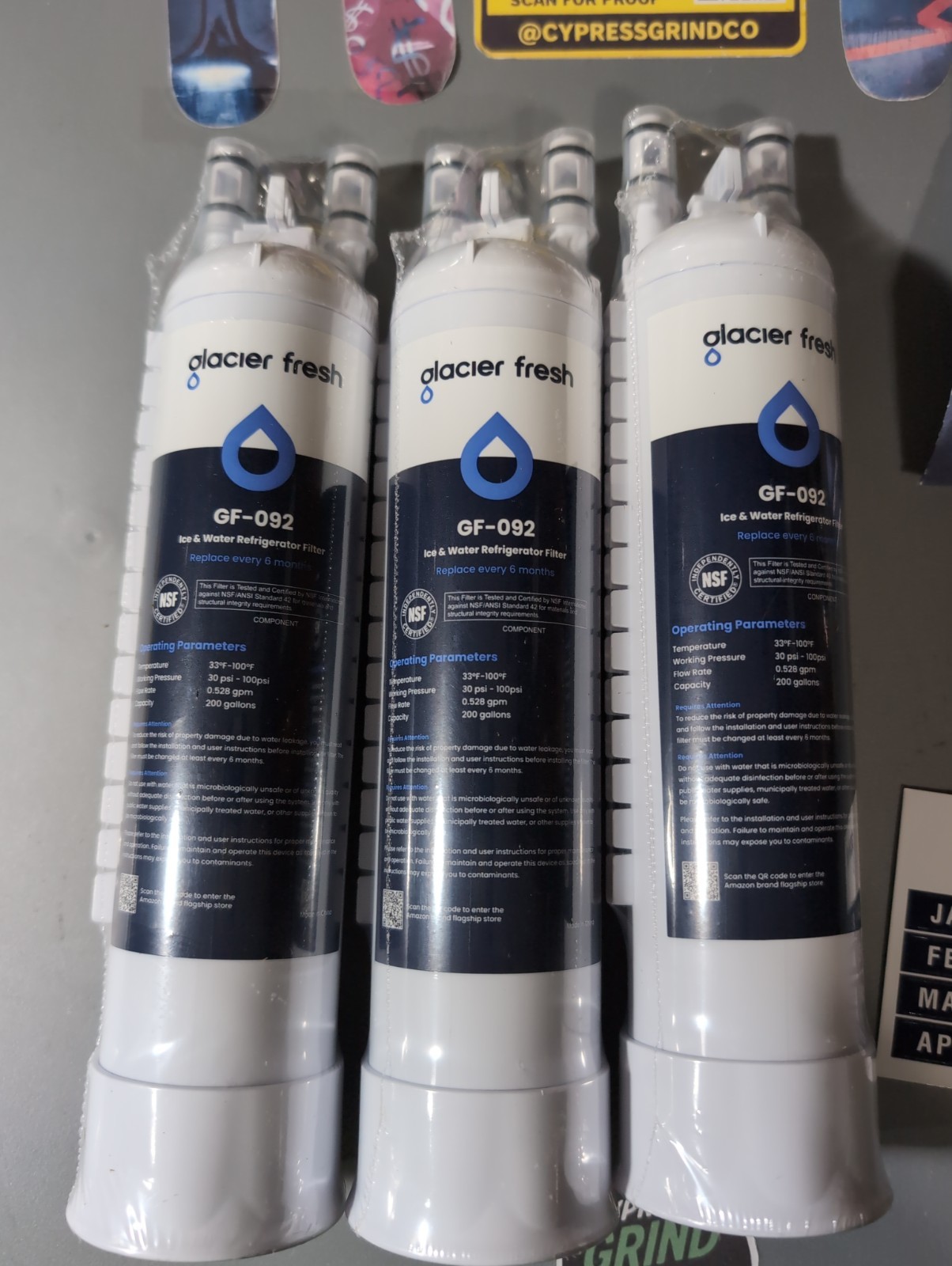 Frigidaire FPPWFU01 Water Filter PWF-1 PurePour EPPWFU01 3 Pack