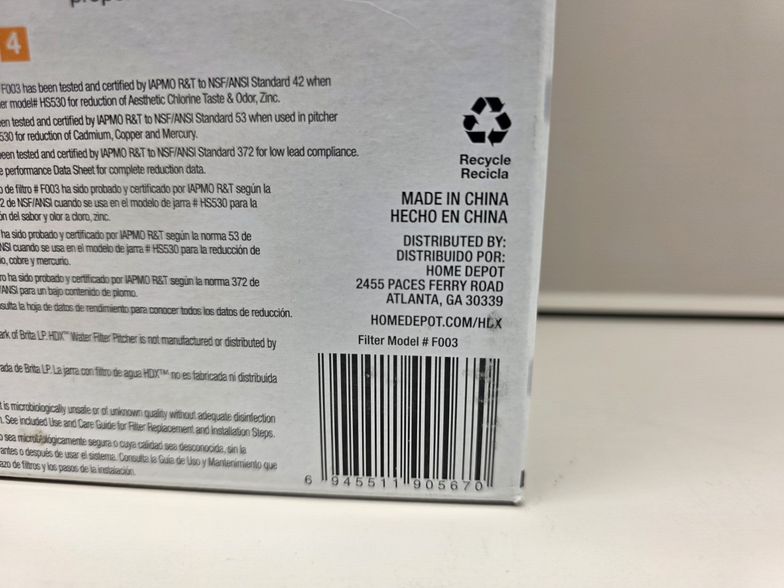 NEW HDX Water Pitcher Universal Replacment Water Filter Cartridges 8-Pack