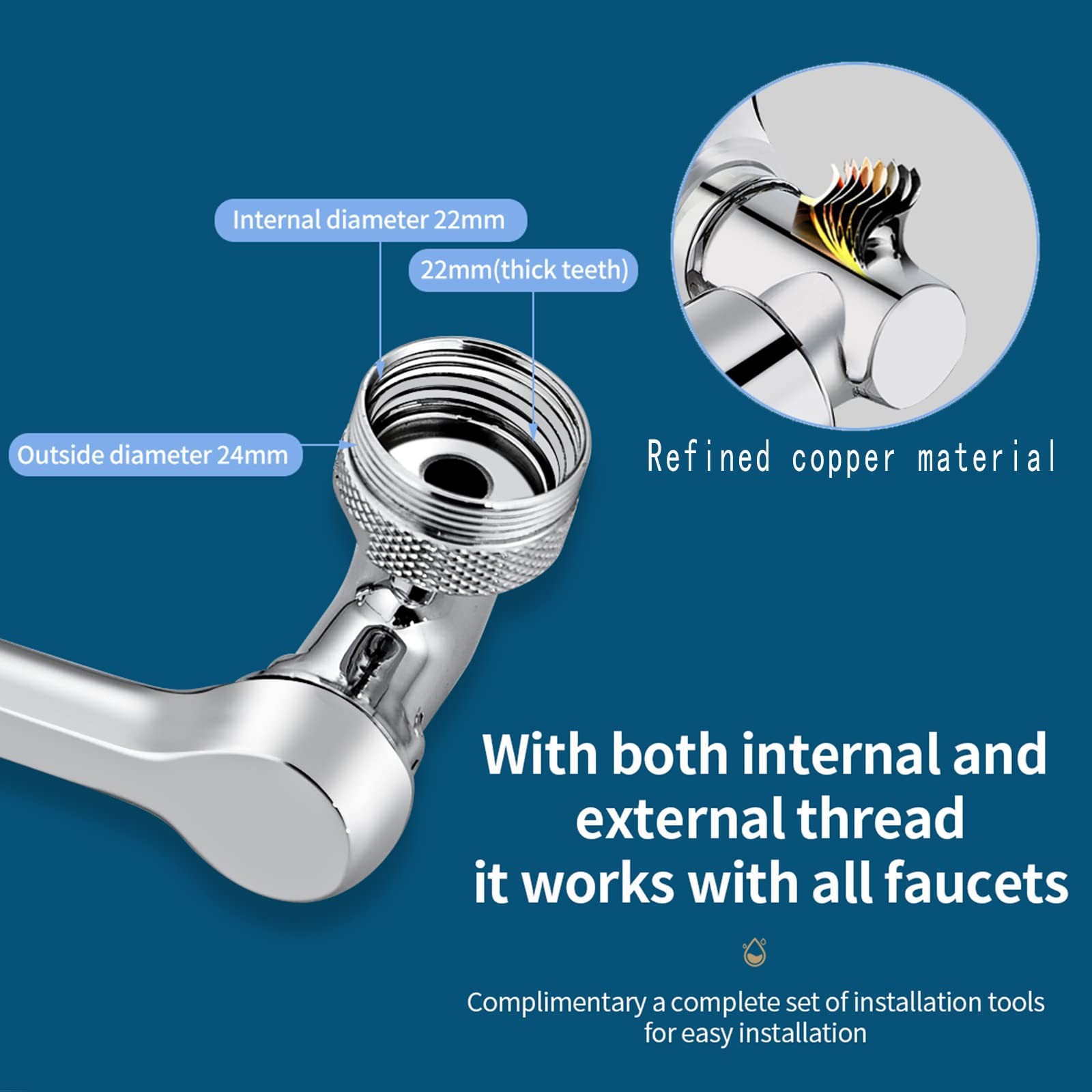 1080° Rotating Filter Faucet Extender,PP Cotton Filter Faucet, Universal Spla…