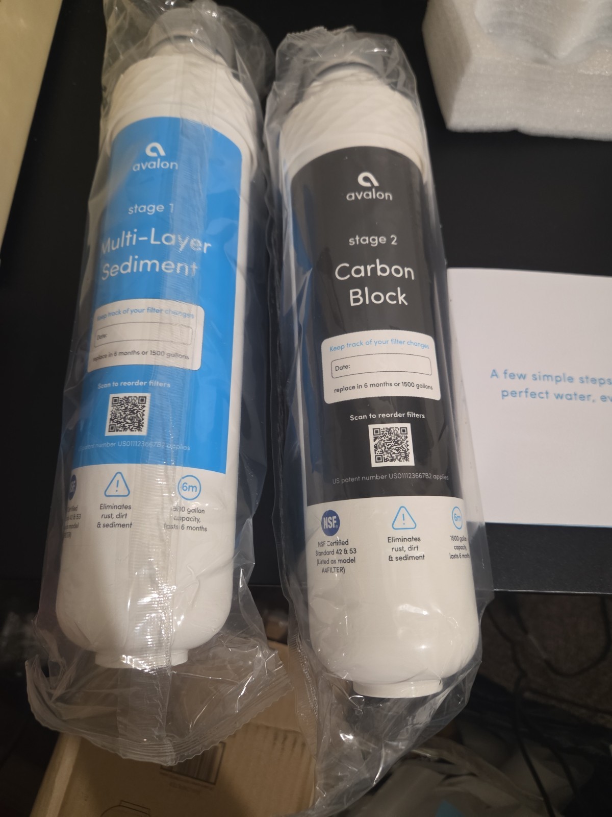 Avalon 2 Stage Replacement Filter Cartridge Set Bottleless Water Cooler NSF