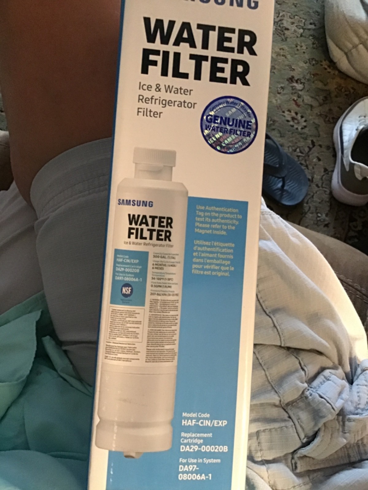 1 Genuine Samsung DA29-00020B HAF-CIN/EXP Refrigerator Water Filter