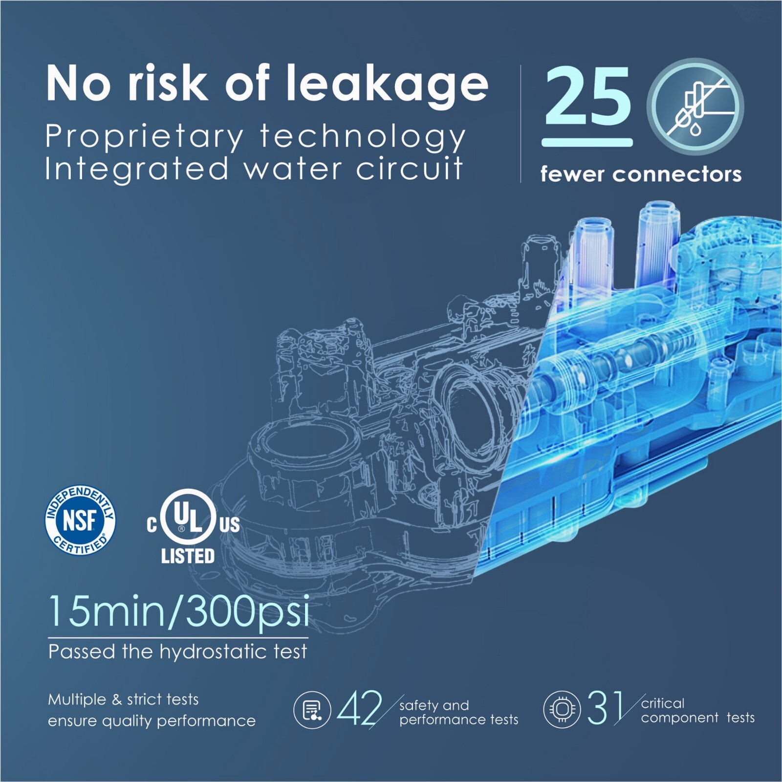 Waterdrop G3 Reverse Osmosis System, NSF Certified, Tankless, Under Sink System