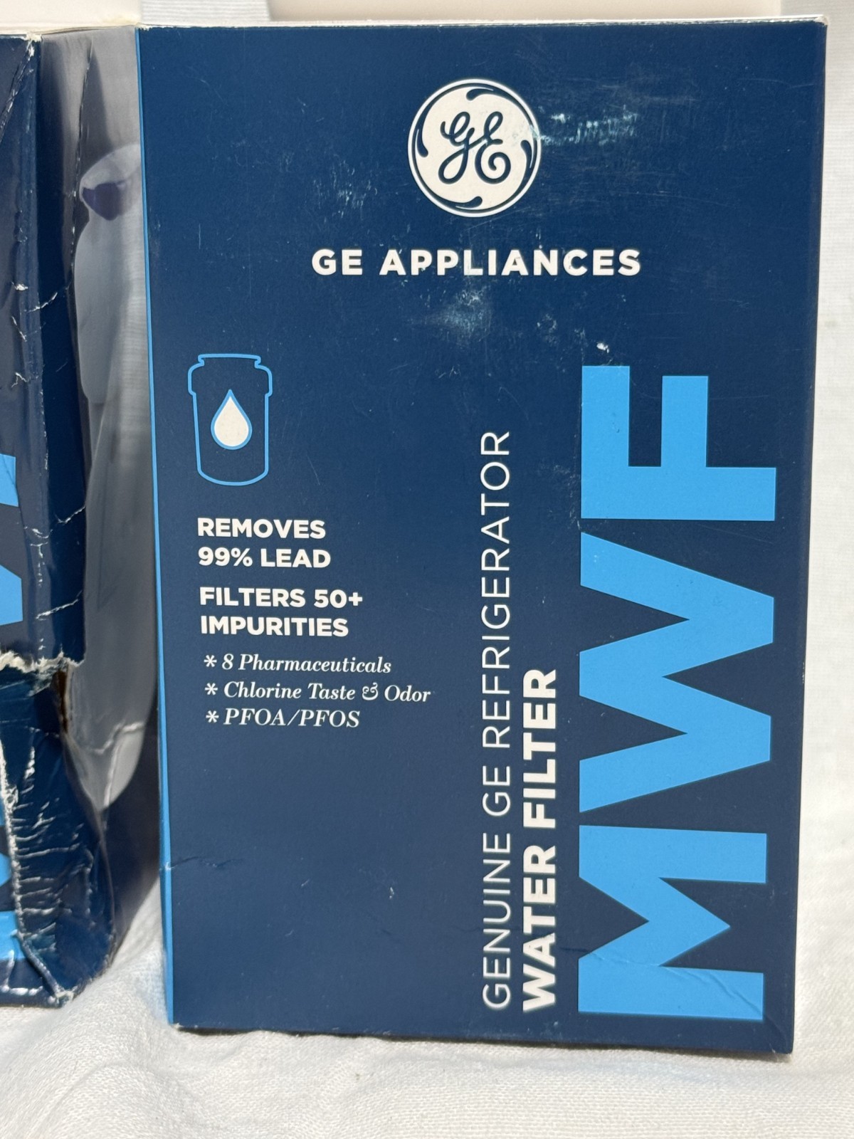 Lot of 2 Genuine GE SmartWater MWF Refrigerator Water Filter Replacement OEM