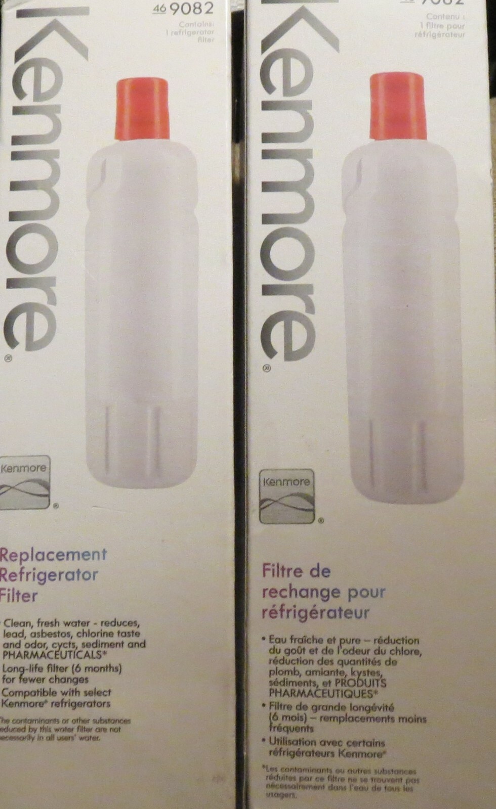 2 PACK KENMORE 46 9082 Refrigerator Replacement Water Filter 469082