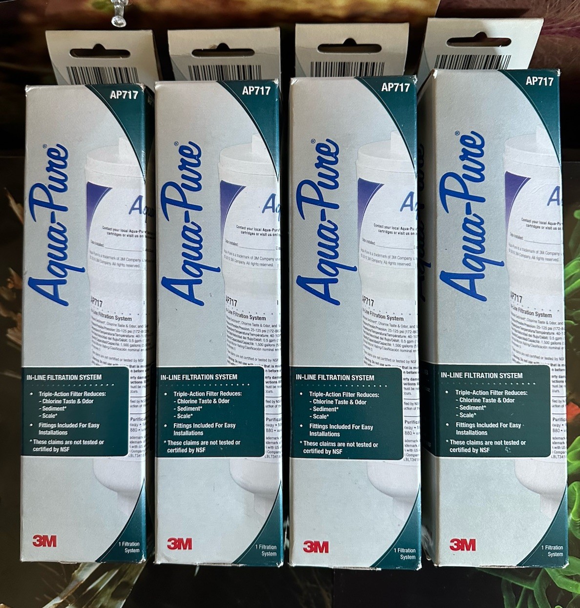 4x 3M Aqua-Pure AP717 In-Line Water Filters Chlorine Odor Sediment Scale 1500gal