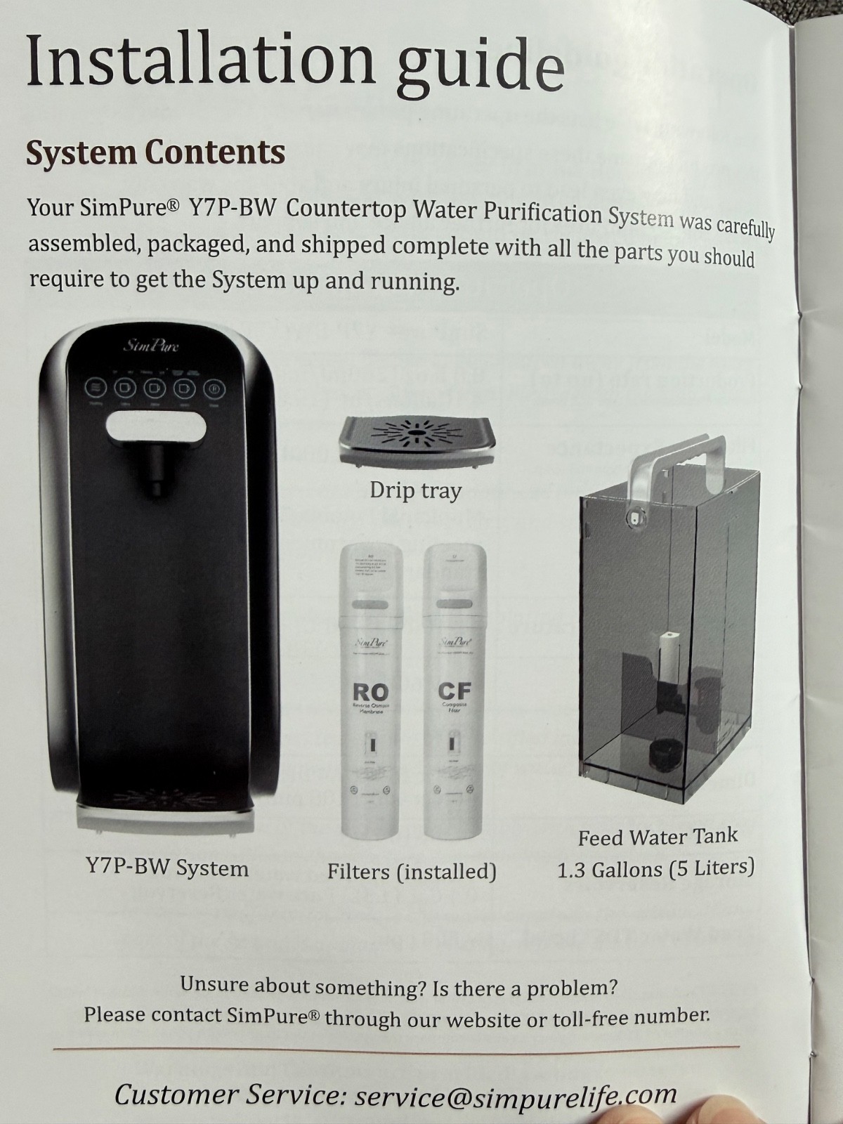 SimPure Y7P-BW UV Countertop Reverse Osmosis Water Filter, NSF/ANSI 58 Certified