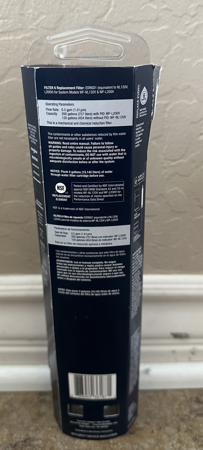 Everydrop by Whirlpool Ice and Water Refrigerator Filter 6, EDR6D1, Single-Pack