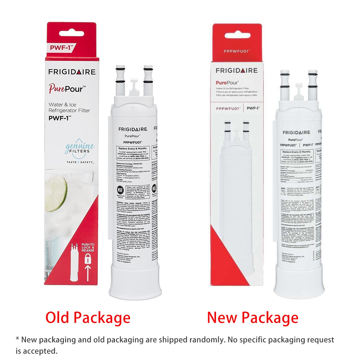US STOCK 3Pack Frigidaire FPPWFU01 PWF-1 Refrige PurePour Water &Ice Filter New