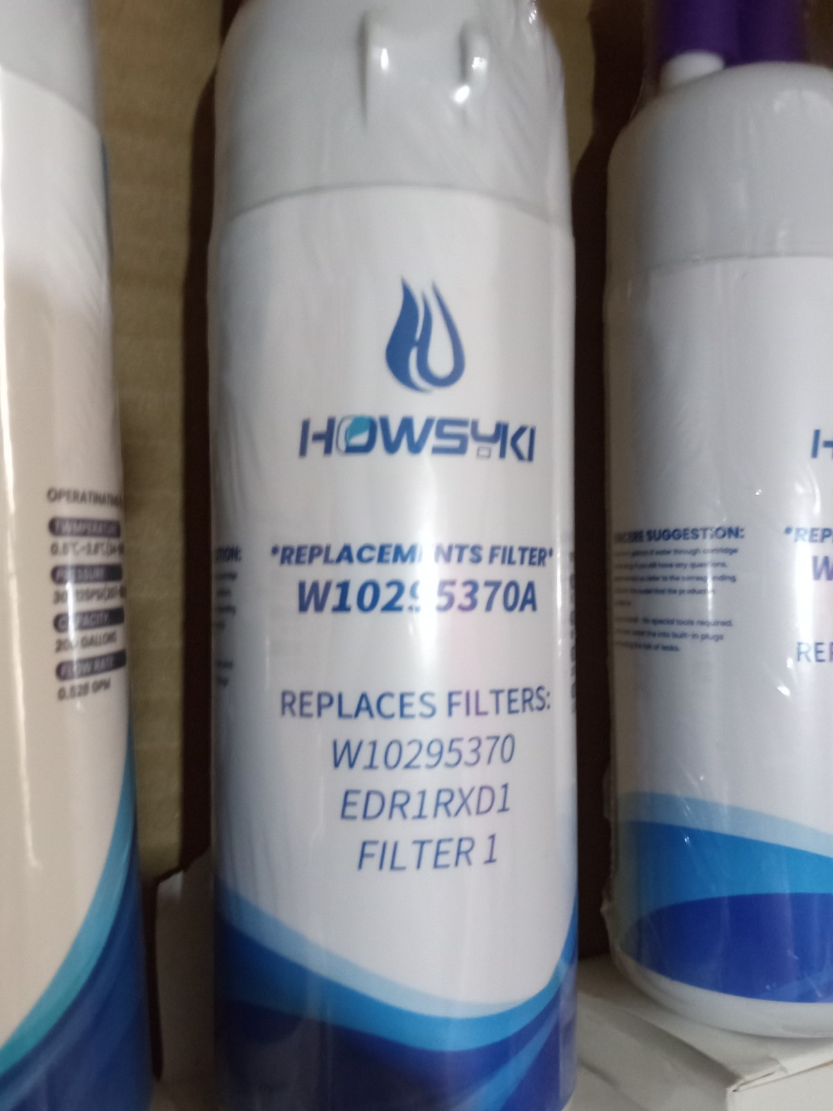 2 Pck Fridge Filter – EDR1RXD1, W10295370A, Filter 1, 46-9081, 46-9930, KAD1RXD1