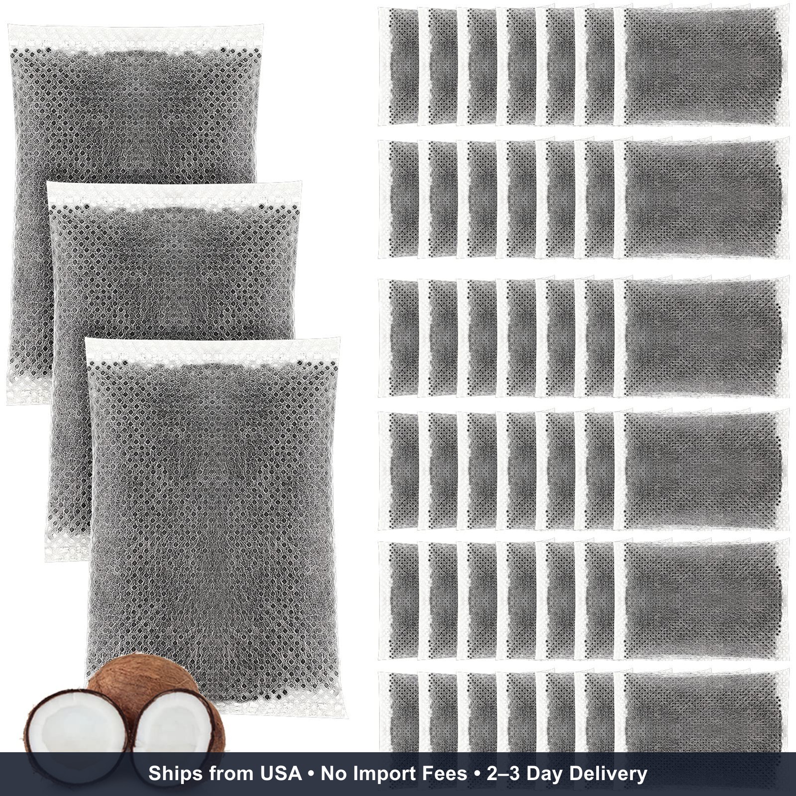 Weewooday 50 Pcs Activated Charcoal Distiller Water Filters, Coconut Shell Repla