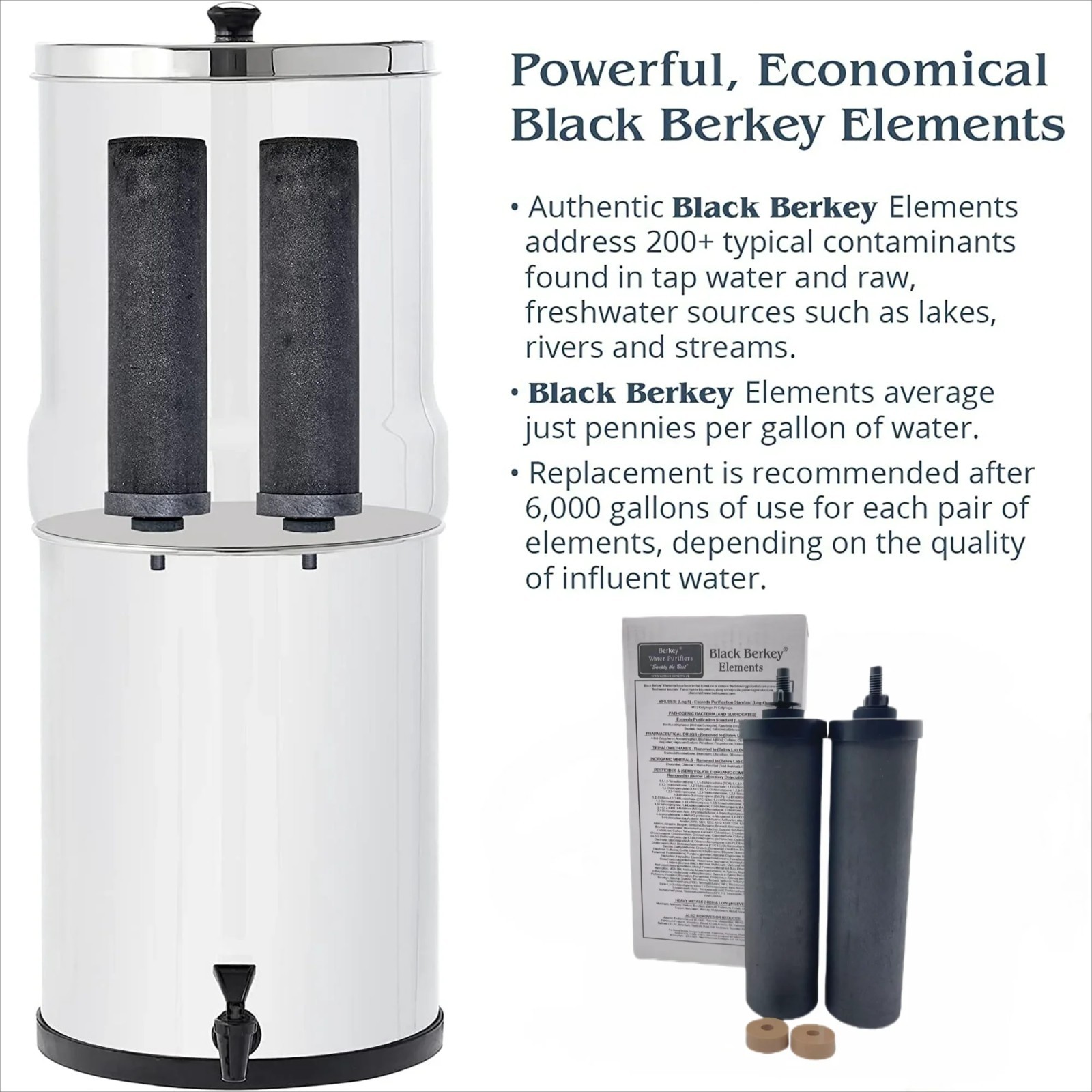 Berkey Authentic Black Berkey Elements BB9-2 Filters for Berkey Water Systems US